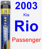 Passenger Wiper Blade for 2003 Kia Rio - Assurance