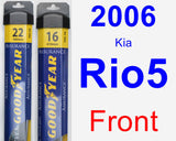 Front Wiper Blade Pack for 2006 Kia Rio5 - Assurance