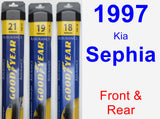 Front & Rear Wiper Blade Pack for 1997 Kia Sephia - Assurance