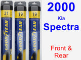 Front & Rear Wiper Blade Pack for 2000 Kia Spectra - Assurance