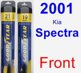 Front Wiper Blade Pack for 2001 Kia Spectra - Assurance