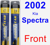 Front Wiper Blade Pack for 2002 Kia Spectra - Assurance