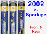 Front & Rear Wiper Blade Pack for 2002 Kia Sportage - Assurance