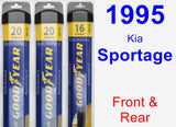 Front & Rear Wiper Blade Pack for 1995 Kia Sportage - Assurance