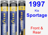 Front & Rear Wiper Blade Pack for 1997 Kia Sportage - Assurance