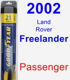 Passenger Wiper Blade for 2002 Land Rover Freelander - Assurance