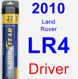 Driver Wiper Blade for 2010 Land Rover LR4 - Assurance