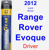 Driver Wiper Blade for 2012 Land Rover Range Rover Evoque - Assurance