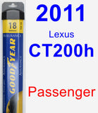 Passenger Wiper Blade for 2011 Lexus CT200h - Assurance