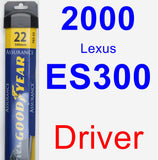 Driver Wiper Blade for 2000 Lexus ES300 - Assurance