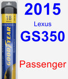 Passenger Wiper Blade for 2015 Lexus GS350 - Assurance