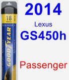 Passenger Wiper Blade for 2014 Lexus GS450h - Assurance