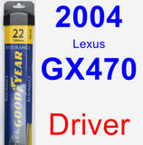 Driver Wiper Blade for 2004 Lexus GX470 - Assurance