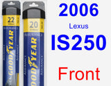 Front Wiper Blade Pack for 2006 Lexus IS250 - Assurance