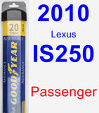 Passenger Wiper Blade for 2010 Lexus IS250 - Assurance