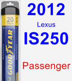 Passenger Wiper Blade for 2012 Lexus IS250 - Assurance