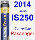 Passenger Wiper Blade for 2014 Lexus IS250 - Assurance