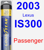 Passenger Wiper Blade for 2003 Lexus IS300 - Assurance