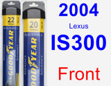 Front Wiper Blade Pack for 2004 Lexus IS300 - Assurance