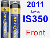 Front Wiper Blade Pack for 2011 Lexus IS350 - Assurance