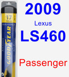 Passenger Wiper Blade for 2009 Lexus LS460 - Assurance