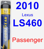 Passenger Wiper Blade for 2010 Lexus LS460 - Assurance