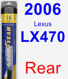 Rear Wiper Blade for 2006 Lexus LX470 - Assurance