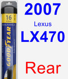 Rear Wiper Blade for 2007 Lexus LX470 - Assurance