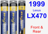 Front & Rear Wiper Blade Pack for 1999 Lexus LX470 - Assurance