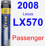 Passenger Wiper Blade for 2008 Lexus LX570 - Assurance