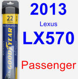 Passenger Wiper Blade for 2013 Lexus LX570 - Assurance