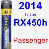 Passenger Wiper Blade for 2014 Lexus RX450h - Assurance