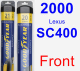 Front Wiper Blade Pack for 2000 Lexus SC400 - Assurance