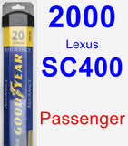 Passenger Wiper Blade for 2000 Lexus SC400 - Assurance