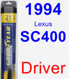 Driver Wiper Blade for 1994 Lexus SC400 - Assurance