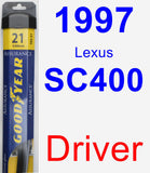 Driver Wiper Blade for 1997 Lexus SC400 - Assurance