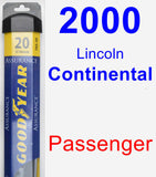 Passenger Wiper Blade for 2000 Lincoln Continental - Assurance