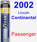 Passenger Wiper Blade for 2002 Lincoln Continental - Assurance