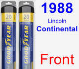 Front Wiper Blade Pack for 1988 Lincoln Continental - Assurance