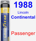 Passenger Wiper Blade for 1988 Lincoln Continental - Assurance