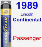 Passenger Wiper Blade for 1989 Lincoln Continental - Assurance