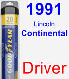 Driver Wiper Blade for 1991 Lincoln Continental - Assurance