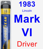 Driver Wiper Blade for 1983 Lincoln Mark VI - Assurance