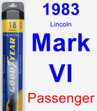 Passenger Wiper Blade for 1983 Lincoln Mark VI - Assurance