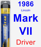 Driver Wiper Blade for 1986 Lincoln Mark VII - Assurance