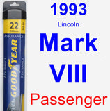 Passenger Wiper Blade for 1993 Lincoln Mark VIII - Assurance