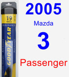 Passenger Wiper Blade for 2005 Mazda 3 - Assurance