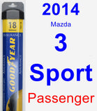 Passenger Wiper Blade for 2014 Mazda 3 Sport - Assurance