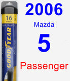 Passenger Wiper Blade for 2006 Mazda 5 - Assurance