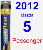 Passenger Wiper Blade for 2012 Mazda 5 - Assurance